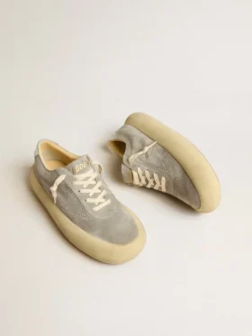 Zapatos Space-Star para mujer en ante gris hielo con estrella perforada