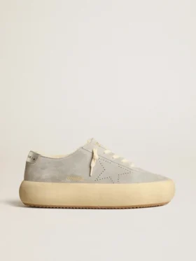 Zapatos Space-Star para hombre en ante gris hielo con forro de piel de oveja