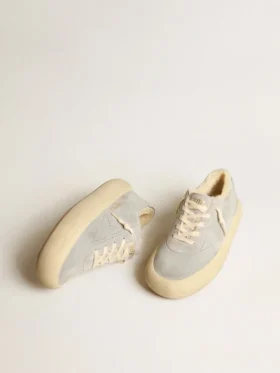 Zapatos Space-Star para mujer en ante gris hielo con forro de piel de oveja