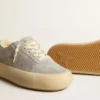 Zapatos Space-Star para mujer en ante gris hielo con forro de piel de oveja