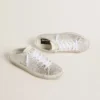 Zapatos Super-Star Sabot LTD para mujer con estrella de ante gris y cristales Swarovski
