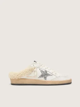 Zapatos tipo sabot «Ball Star» con estrella brillante y forro de piel de oveja