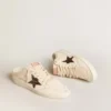 Zapatos tipo sabot «Ball Star» en napa marfil con estrella de purpurina bronce